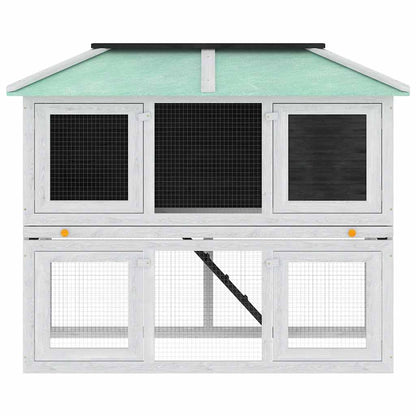Animal Rabbit Cage Double Floor Wood