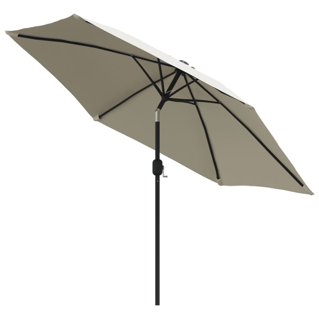 LED Cantilever Garden Parasol 3 m Sand White