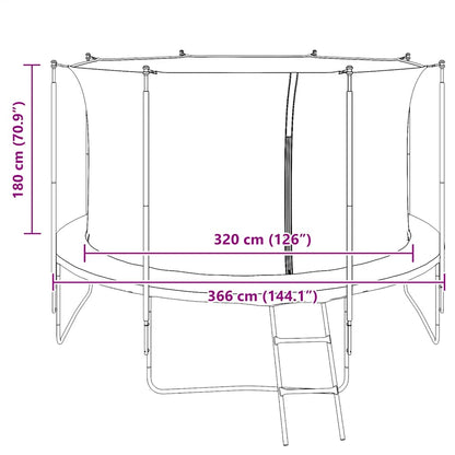 Safety Net for 3.66 m Round Trampoline