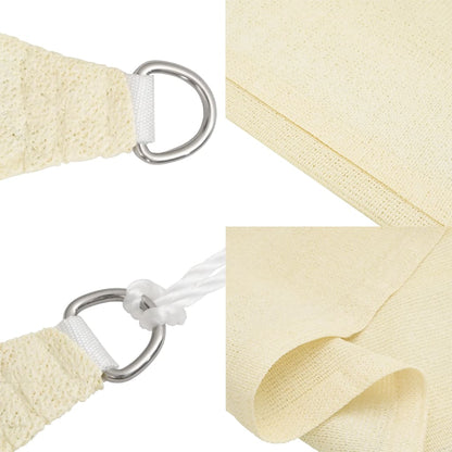 Sunshade Sail HDPE Square 3.6x3.6 m Cream