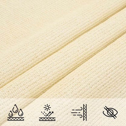 Sunshade Sail HDPE Square 3.6x3.6 m Cream