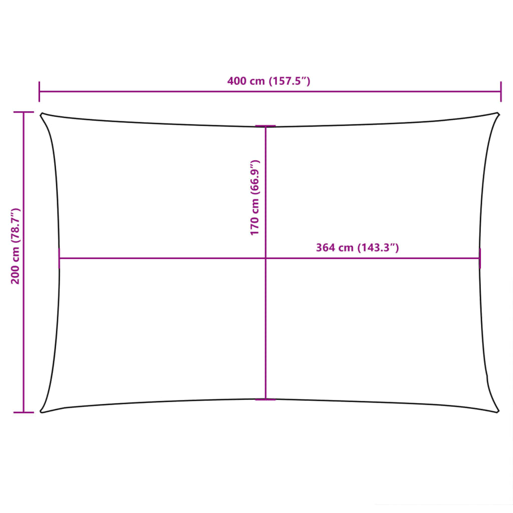 Sunshade Sail Oxford Fabric Rectangular 2x4 m Terracotta