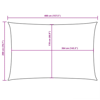 Sunshade Sail Oxford Fabric Rectangular 2x4 m Terracotta