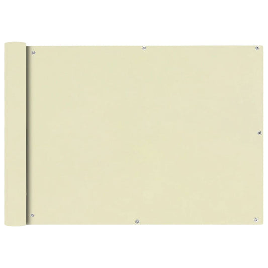 Balcony Screen Oxford Fabric 75x400 cm Cream