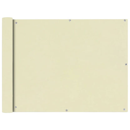 Balcony Screen Oxford Fabric 90x400 cm Cream