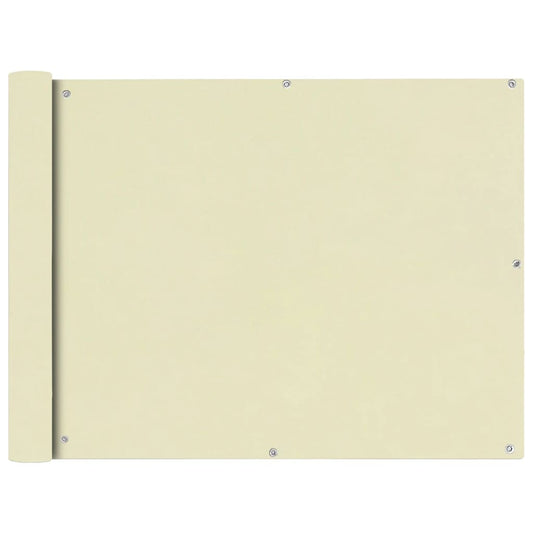 Balcony Screen Oxford Fabric 90x400 cm Cream