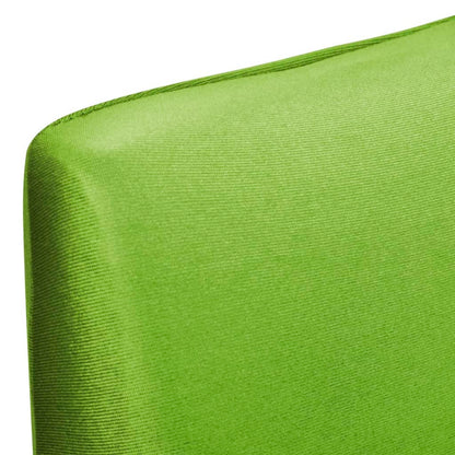 Straight Stretchable Chair Cover 6 pcs Green
