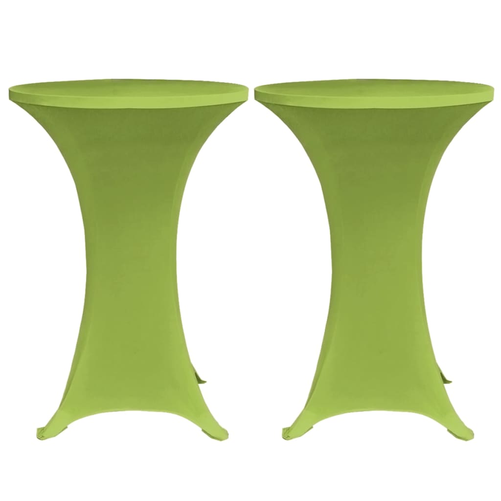 Stretch Table Cover 2 pcs 80 cm Green