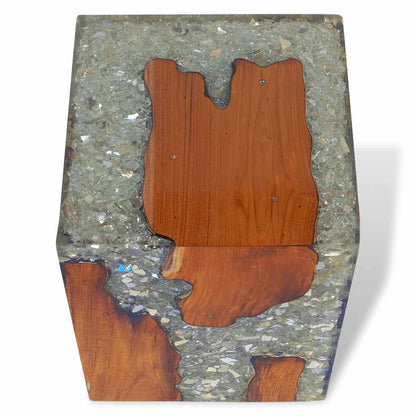 Stool Solid Teak Wood and Resin