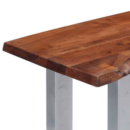 Console Table 115x35x76 cm Solid Aacia Wood and Iron