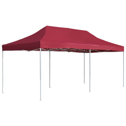 Professional Folding Party Tent Aluminium 6x3 m Wine Red
