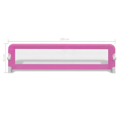 Toddler Safety Bed Rail 2 pcs Pink 150x42 cm