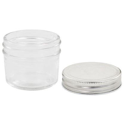 Glass Jam Jars with Silver Lids 96 pcs 110 ml