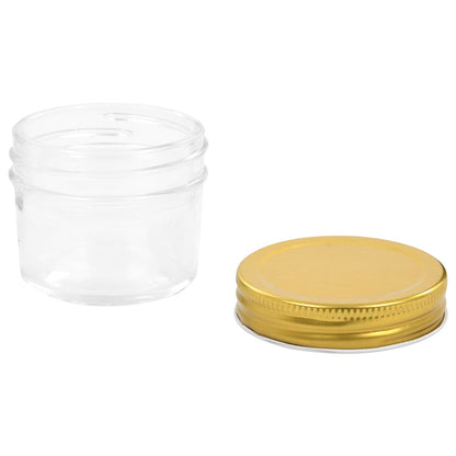 Glass Jam Jars with Gold Lids 24 pcs 110 ml