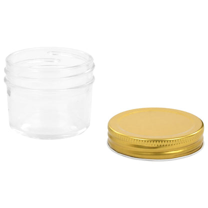 Glass Jam Jars with Gold Lid 96 pcs 110 ml