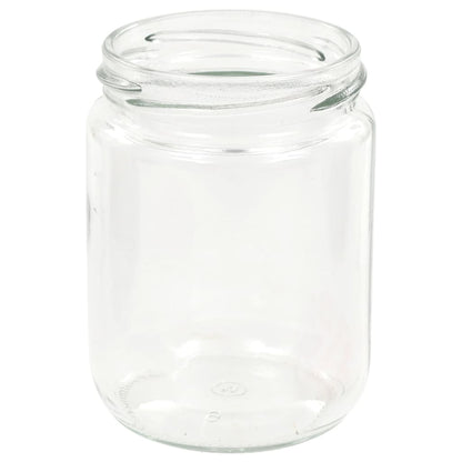 Glass Jam Jars with White and Red Lid 48 pcs 230 ml