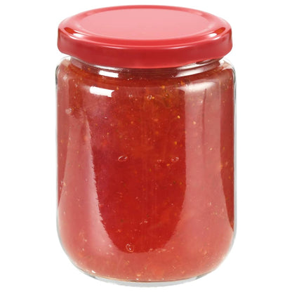 Glass Jam Jars with Red Lid 96 pcs 230 ml