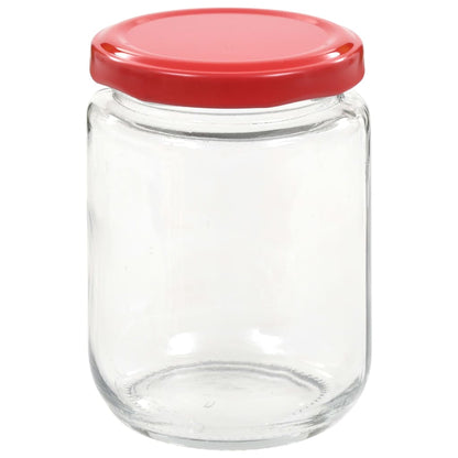 Glass Jam Jars with Red Lid 96 pcs 230 ml