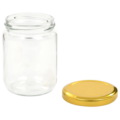 Glass Jam Jars with Gold Lid 96 pcs 230 ml