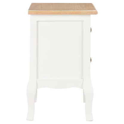 Bedside Cabinet 2 pcs White 35x30x49 cm MDF