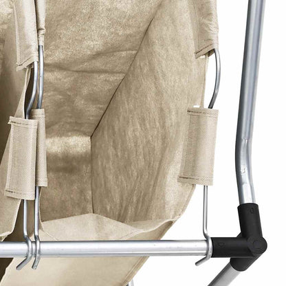 Laundry Sorter with 3 Bags Cream Steel