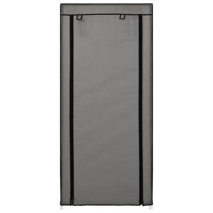 Shoe Cabinet with Cover Grey 58x28x106 cm Fabric