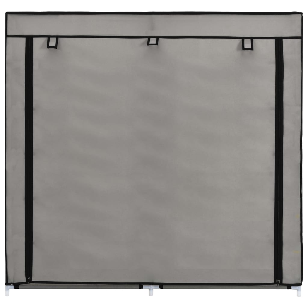 Shoe Cabinet with Cover Grey 115x28x110 cm Fabric