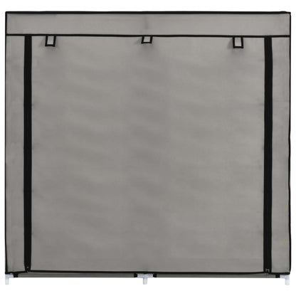 Shoe Cabinet with Cover Grey 115x28x110 cm Fabric