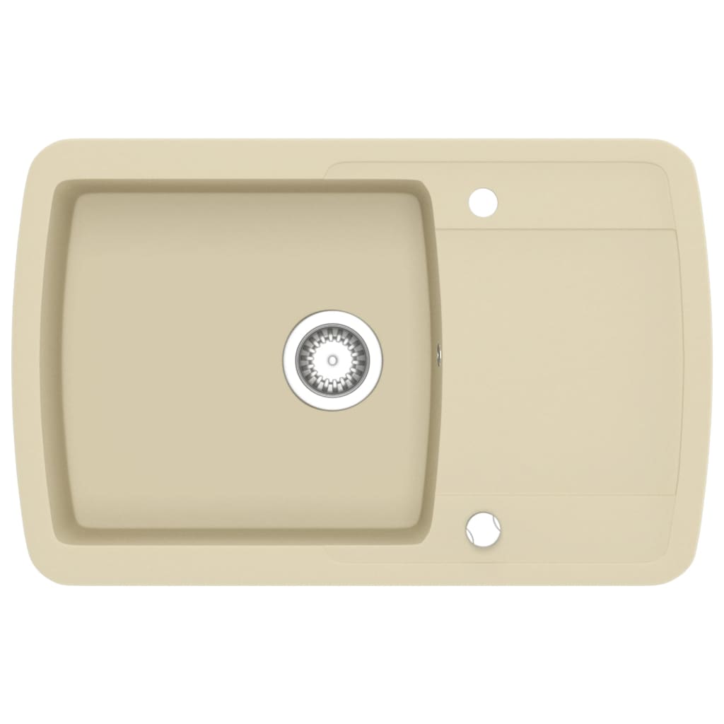 Granite Kitchen Sink Single Basin Beige