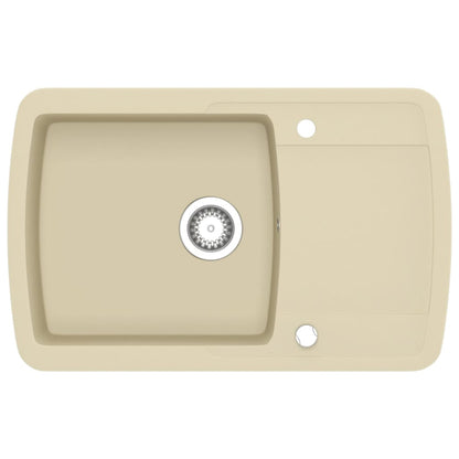 Granite Kitchen Sink Single Basin Beige