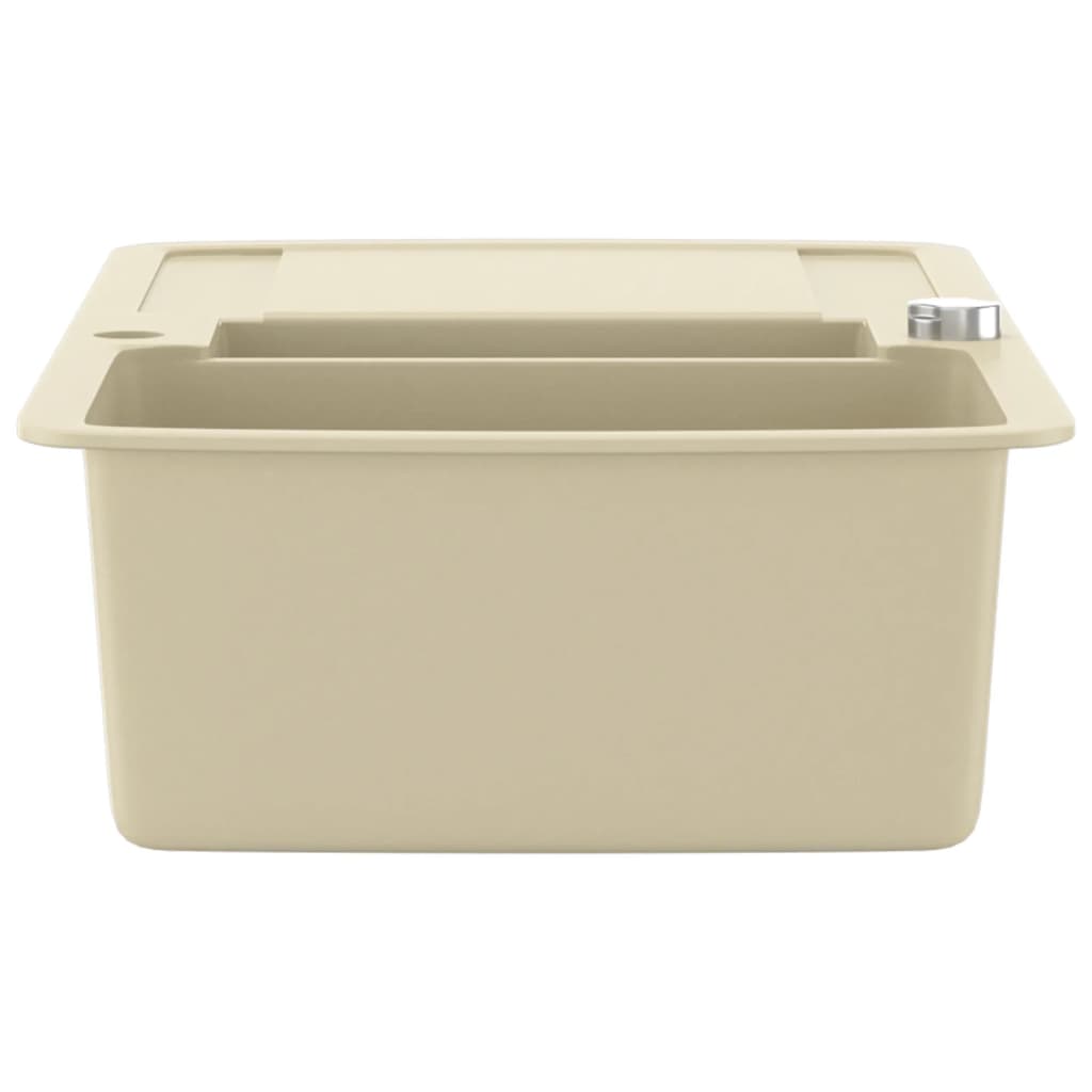 Granite Kitchen Sink Double Basins Beige