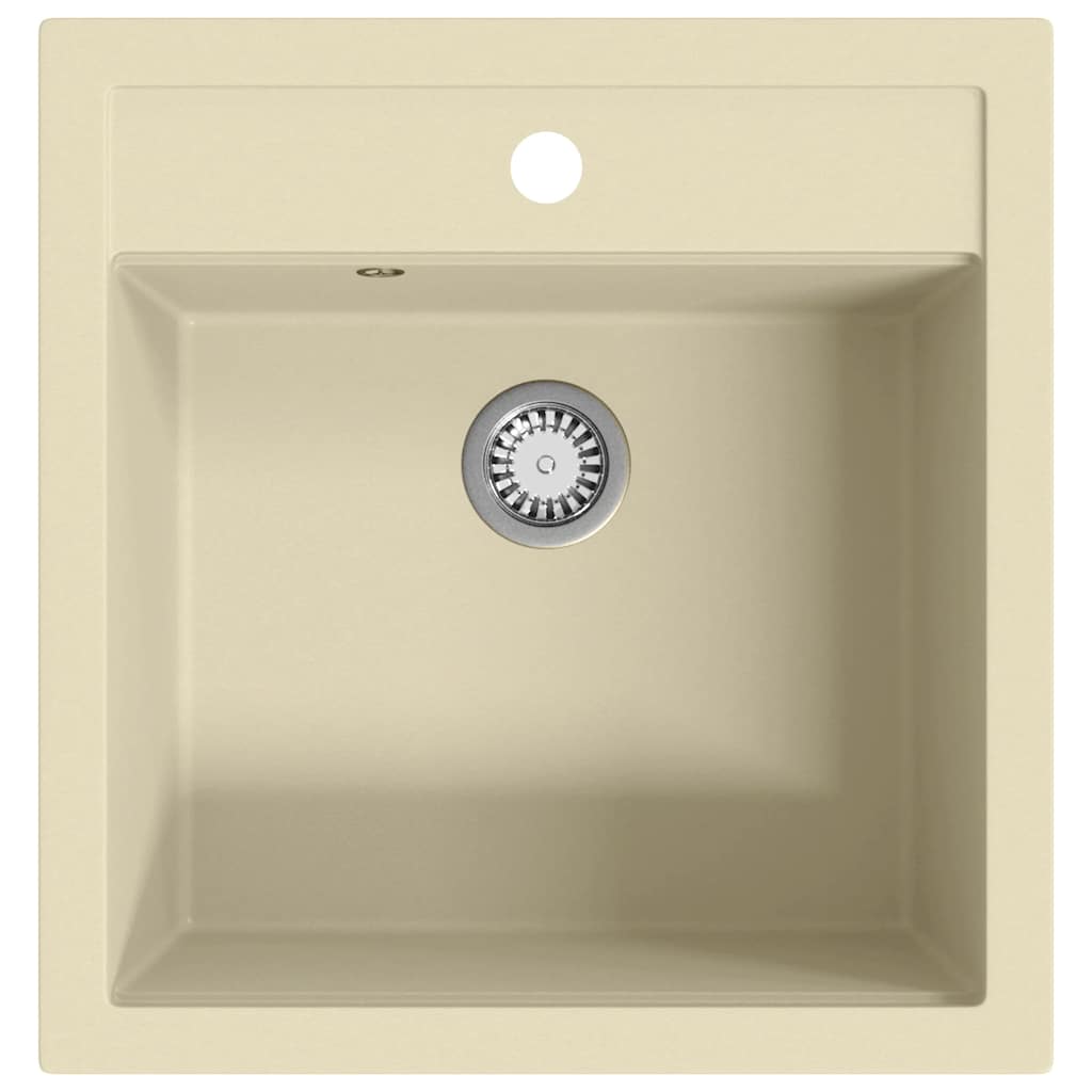 Granite Kitchen Sink Single Basin Beige