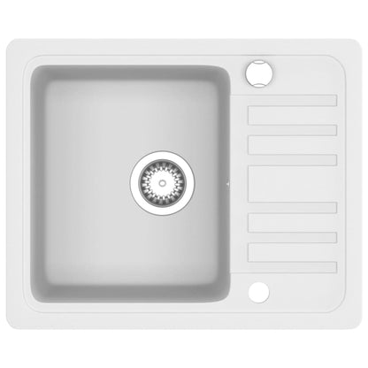 Granite Kitchen Sink Single Basin White