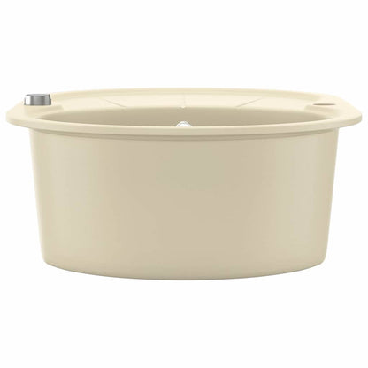 Granite Kitchen Sink Single Basin Oval Beige