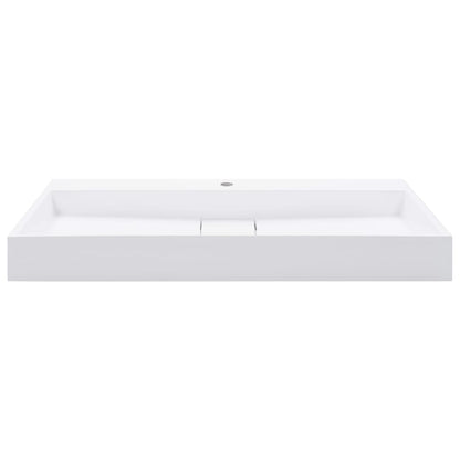 Wash Basin 100x46x11 cm Mineral Cast/Marble Cast White
