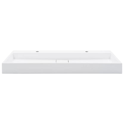 Wash Basin 120x46x11 cm Mineral Cast/Marble Cast White