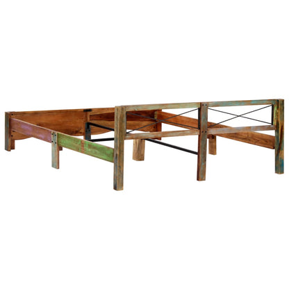 Bed Frame without Mattress Solid Reclaimed Wood 180x200 cm Super King