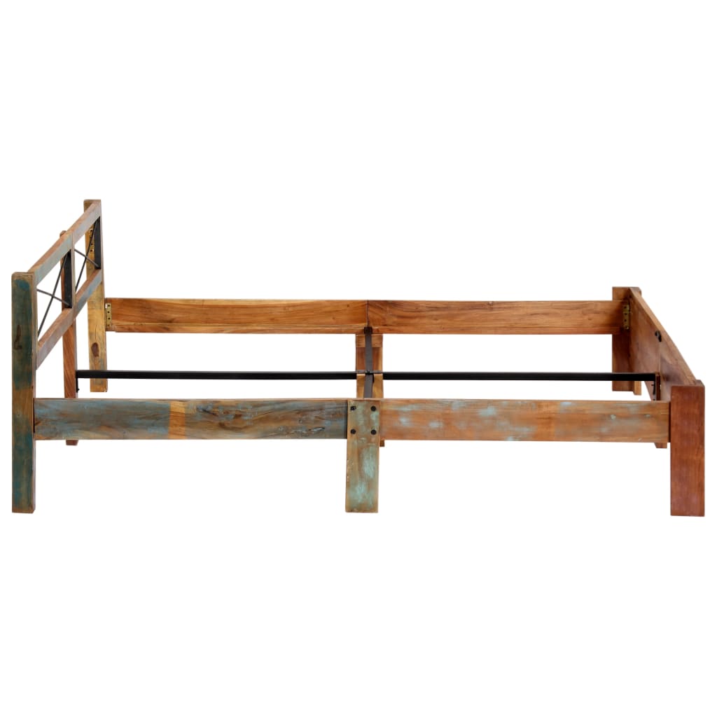 Bed Frame without Mattress Solid Reclaimed Wood 180x200 cm Super King