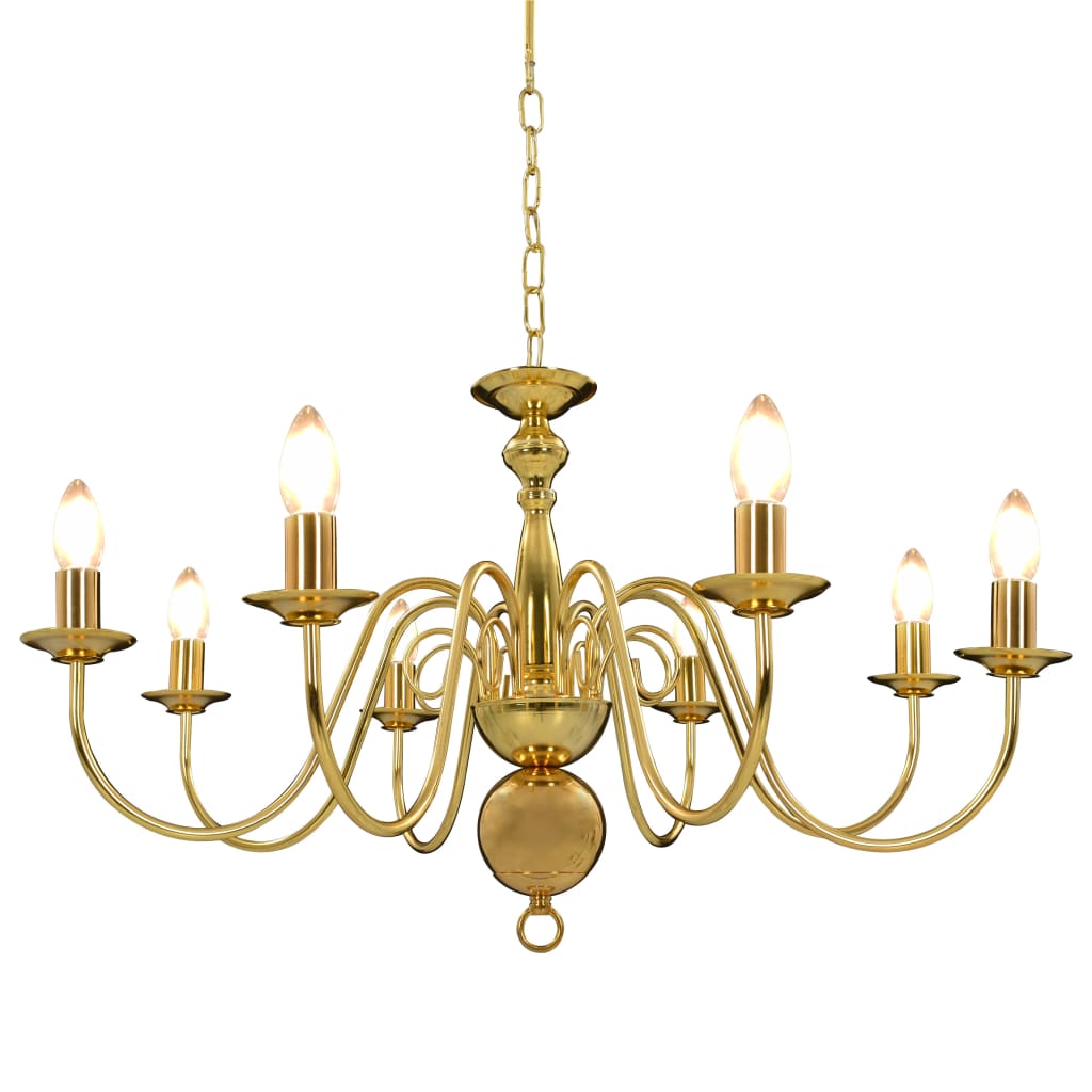 Chandelier Golden 8 x E14 Bulbs