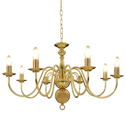 Chandelier Golden 8 x E14 Bulbs