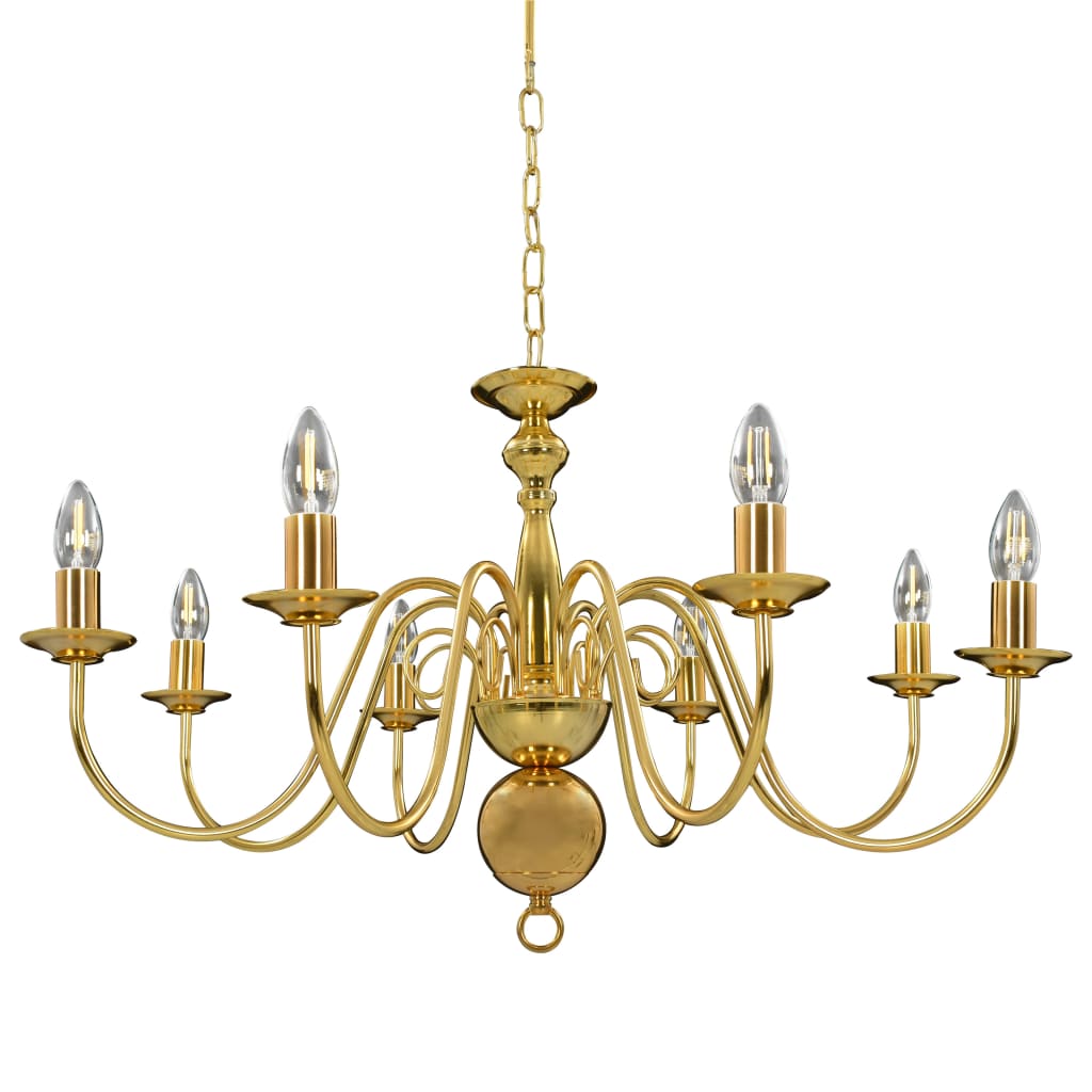 Chandelier Golden 8 x E14 Bulbs