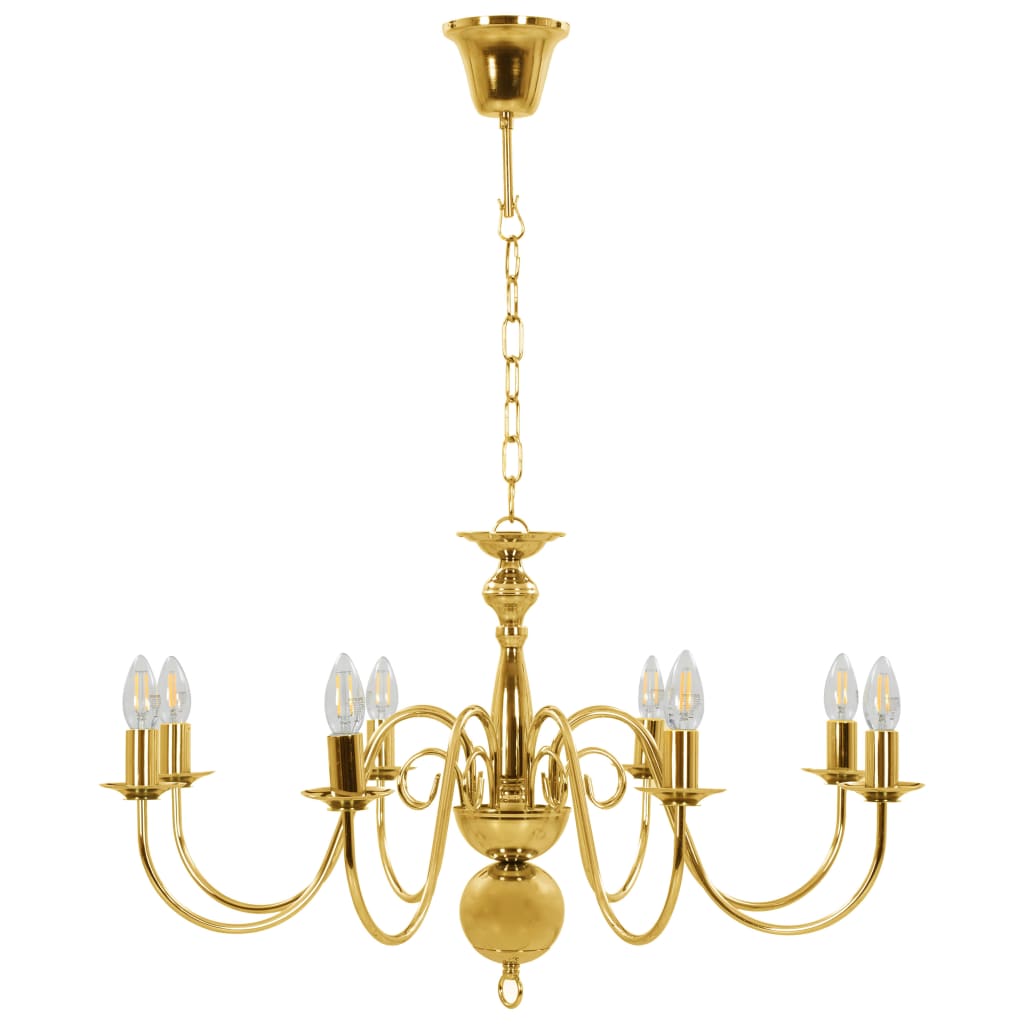 Chandelier Golden 8 x E14 Bulbs