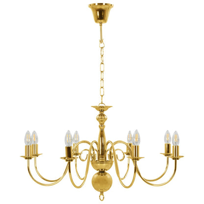 Chandelier Golden 8 x E14 Bulbs