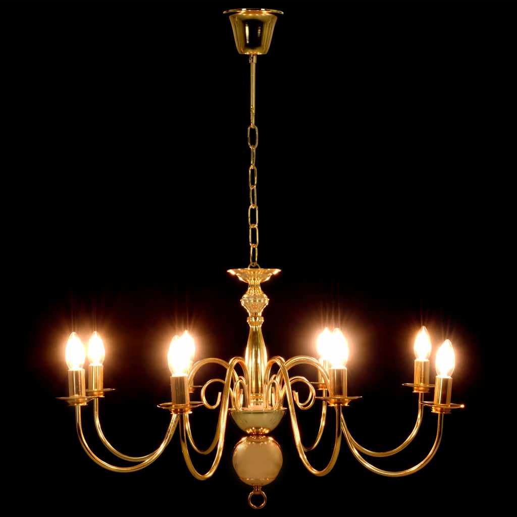 Chandelier Golden 8 x E14 Bulbs