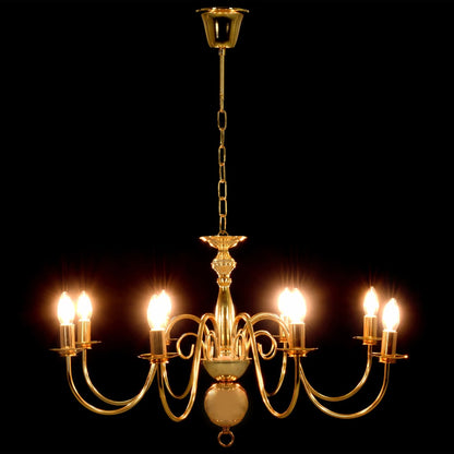Chandelier Golden 8 x E14 Bulbs