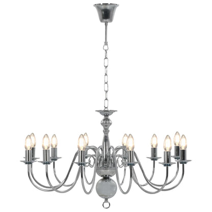 Chandelier Silver 12 x E14 Bulbs