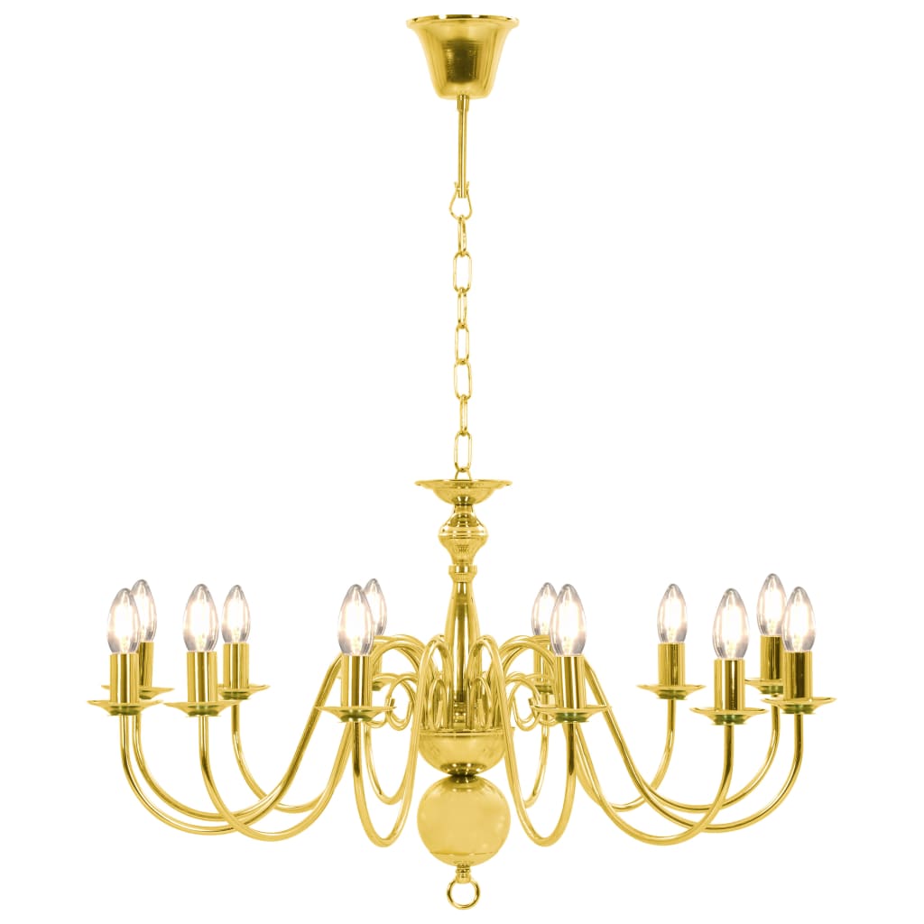 Chandelier Golden 12 x E14 Bulbs