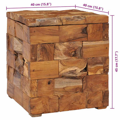 Storage Stool Solid Teak Wood