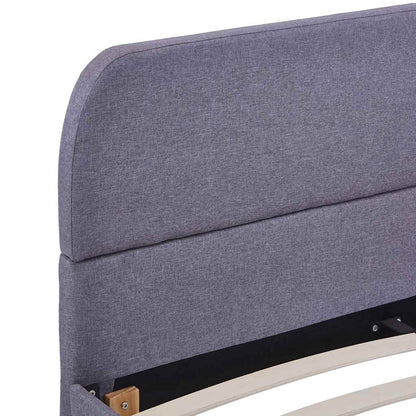 Bed Frame without Mattress Light Grey Fabric 135x190 cm Double