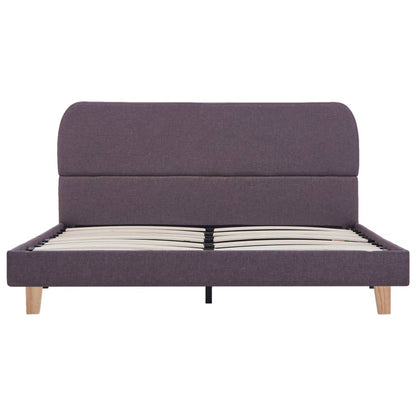 Bed Frame without Mattress Taupe Fabric 135x190 cm Double
